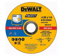 Zāģēšanas disks DeWalt FASTCUT 125 x 1,0 x 22,23 mm INOX