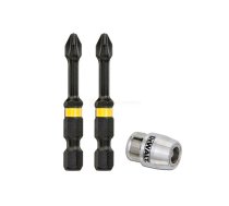 DeWalt trieciengala Impact Torsion PH2 x 50 mm 2 gab. + magnētiskā spēka pastiprinātājs