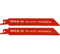 YATO zāģa asmens 150 mm 24 TPI BiMetal, koks/metāls - 2 gab.