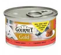 GOURMET GOLD SAVOURY CAKE konservi kaķiem 85g Jēra gaļa ar pupiņām