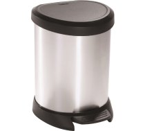 Curver Pedāļspainis metalizēts Deco Bin 5L (sudraba)