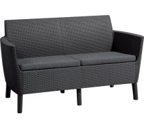 Keter Dārza dīvāns divvietīgs Salemo 2 Seater Sofa pelēks