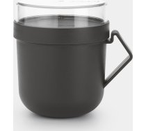 BRABANTIA Make & Take zupas kārba, 0.6L, dark grey