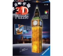 Ravensburger 3D puzle Big Ben ar gaismu, 216 gab., 8+