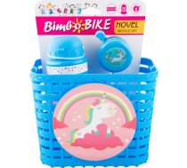 Bimbo Bike Komplekts bērnu velosipēdam "NOVEL", 3 elementi (grozs, ūdens pudele un zvaniņš), zils
