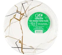 Gogreen Ekoloģiski papīra šķīvji Marble Go Green Ø18cm 10 gab./ 0,07kg