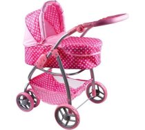 Playto 16830 2IN1 DOLL STROLLER JASMINKA PINK/WHITE