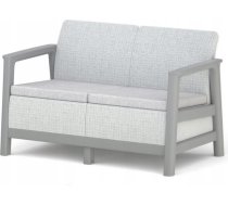 Keter Dārza dīvāns divvietīgs Scandi Linea 2 Seater Sofa gaiši pelēks/tumša tērauda pelēks