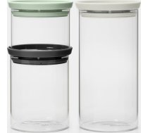 BRABANTIA stikla kārbu komplekts 0.3L+0.6L+1.1L, mixed 100550