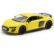 Kinsmart automašīna, 2020 Audi R8 Coupé, dzeltena