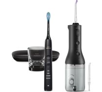Philips Sonicare Cordless Power Flosser DiamondClean 9000 mutes dobuma irrigators, melns - HX3886/43