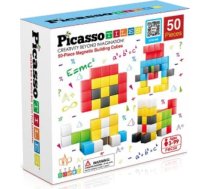 Picasso Tiles Magnētiskais konstruktors magnētiskie kubi 50 detaļas, PMC50