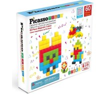 Picasso Tiles Magnētiskais konstruktors magnētiskie kubi 60 detaļas, PMC60
