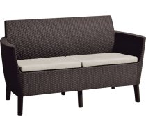 Keter Dārza dīvāns divvietīgs Salemo 2 Seater Sofa brūns