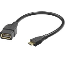 Hama 00173892 USB 2.0 Adapter Cable, OTG micro B plug - A socket 15cm black