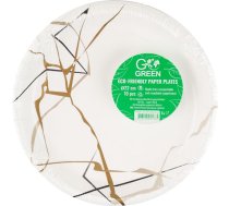 Gogreen Ekoloģiski papīra šķīvji Marble Go Green Ø22cm 10 gab./ 0,11kg