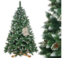 Springos CT0191 Mākslīgā Ziemassvētku eglīte 220 cm Premium Royal Trees, sniegota dimanta priede ar čiekuriem