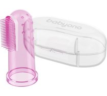 Babyono Baby toothbrush and gum massager,pink