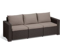 Keter Dārza dīvāns trīsvietīgs California 3 Seater Sofa brūns