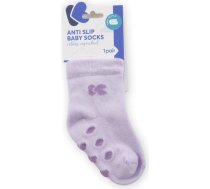 Baby socks with embossed bottom Purple 6-12m