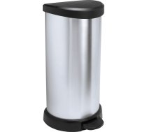 Curver Pedāļspainis metalizēts Deco Bin 40L sudraba