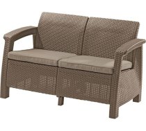 Keter Dārza dīvāns divvietīgs Corfu Love Seat bēšs