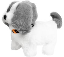 Minikid Plush toy - 851882 -  walking DOG - WHITE / GREY