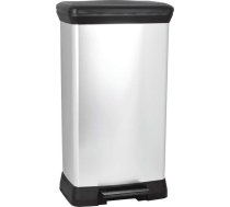 Curver Pedāļspainis metalizēts Deco Bin 50L sudraba
