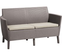 Keter Dārza dīvāns divvietīgs Salemo 2 Seater Sofa bēšs