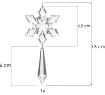 Springos Ziemassvētku rotājums piekariņi kristāla lāstekas Springos CA0077 13 cm