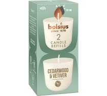 Bolsius Sveces Clean Light uzpildes sveces 2 gab. cedarwood & vetiver