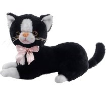 Beppe Plush toy - 12833 - CAT with BOW - FLICO - BLACK - size 20 cm