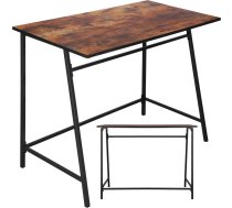 Springos Rakstāmgalds, datorspēļu galds Springos HF0027, 100x50x76 cm, loft stils, melns/brūns