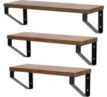 Springos Sienas plauktu komplekts 3 gab. 30/35/40x12x9 cm HF0049