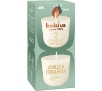 Bolsius Sveces Clean Light uzpildes sveces 2 gab. vanilla&tonka bean