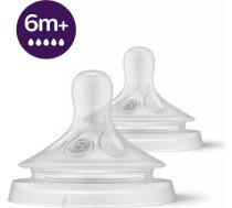 PHILIPS AVENT Natural Response pudeļu silikona knupīši, ātra plūsma, 6m+ (2 gab.) SCY965/02