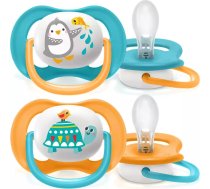 PHILIPS AVENT ULTRA AIR ANIMALS Simetriskas formas silikona māneklis 6-18M 2gab, SCF080/07