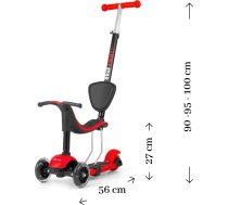 MILLY MALLY LITTLE STAR Skrejritenis 3in1 RED