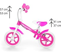 MILLY MALLY DRAGON līdzsvara/balansa ritenis bez pedāļiem AR BREMZĒM, PINK ATLAIDE