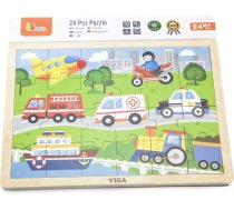Viga 51462, puzle uz pamatnes, 24 gabali – transportlīdzekļi pilsētā