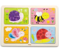 Viga 50189 Puzzle na podkładce 4w1 - owady