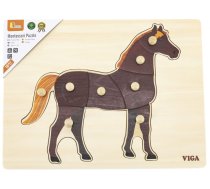 Viga 44607 Koka puzle Zirgs