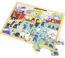 Viga 44581 Puzzle na podkładce 48 elementów - poznajemy pracę strażaka