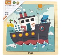 Viga 44630 Puzzle na podkładce 9 elementów - statek