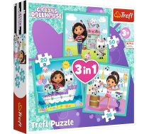 Trefl GABBY´S DOLLHOUSE Pužļu komplekts 3in1