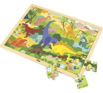 Viga 44584 Puzzle na podkładce 48 elementów - poznajemy dinozaury