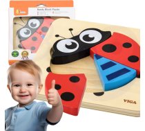 Viga 50168 Handy Block Puzzle - Ladybird