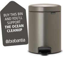 Brabantia atkritumu tvertne ar pedāli NewIcon, 5 l, Platinum - 112683