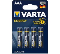 Varta Energy Alkaline AAA LR03 patarei, 4 tk