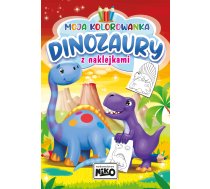 MOJA KOLOROWANKA Z NAKLEJKAMI DINOZAURY